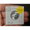 Image 1 : 1967 Diving Cougar 25 Cents. Rotated Die. MS63. Scarce.