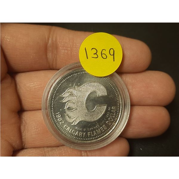 1983 Lanny McDonald Calgary Flames Trade Dollar.