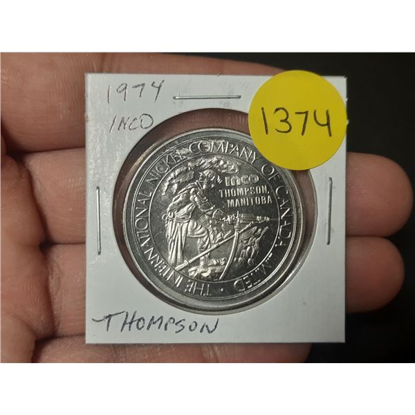 1874 – 1976 Thompson Manitoba INCO medal.