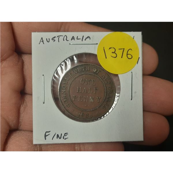 Australia. 1931 Half Penny. Fine.