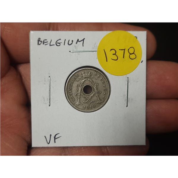 Belgium 1910 5 Centimes. VF.