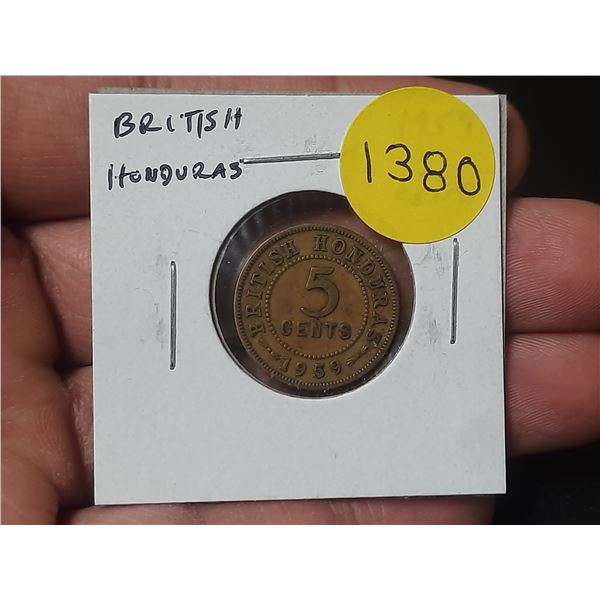 British Honduras. 1959 5 Cents. Now called Belize. Fine.
