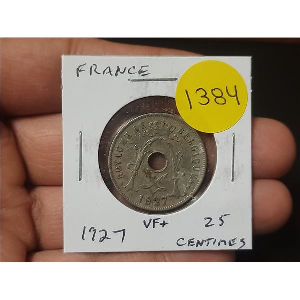 France. 1927 25 Centimes. VF+.