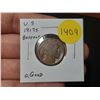 Image 1 : U.S. 1917S Buffalo Nickel. San Francisco Mint. About Good.