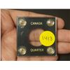Image 1 : Empty Hard Plastic Holder for a Canadian 25 Cents. Used.