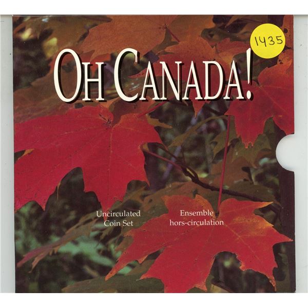 1987 – 1997 Oh Canada Uncirculated Coin Set. Includes the Flying Loonie only available in t