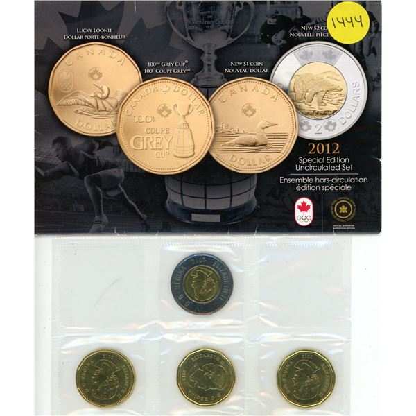 2012 Special Edition Grey Cup Proof Like Set. Includes 2012 Grey Cup Loonie.