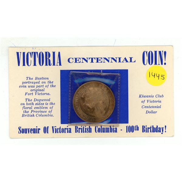 1862 – 1962 Victoria Centennial Trade Dollar.
