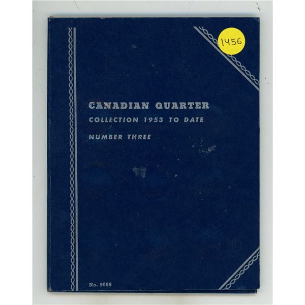 Canadian 25 Cents Collection 1969 to 1983. Housed in a blue Whitman folder.