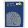 Image 1 : Empty Canadian 10 Cents folder. Uni-Safe. Used.