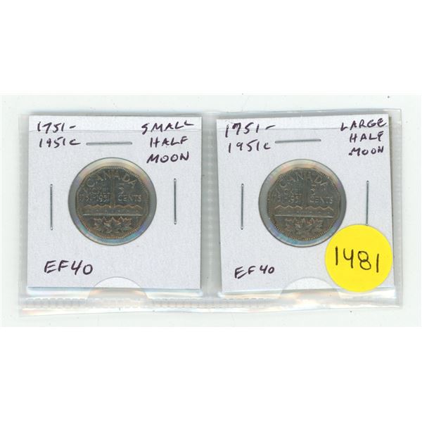 Set of 1751 – 1951c Canadian Commemorative Nickel 5 Cents. Each one has a different Die Cla