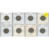 Image 1 : Set of 8 U.S. Barber and Buffalo Nickels from 1912 to 1937.