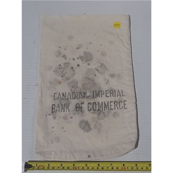 Canadian Imperial Bank of Commerce Money Bag.