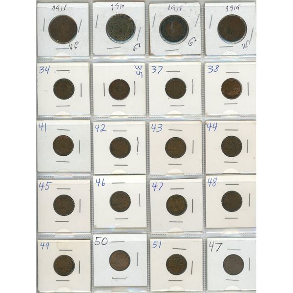Binder od Canadian Large One Cents, Small One Cents, Five Cents, Twenty-Five Cent, Fifty Cents, One 