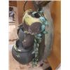 Image 4 : Decorative tabletop water fountain featuring a rustic design with three stacked ceramic pots and art