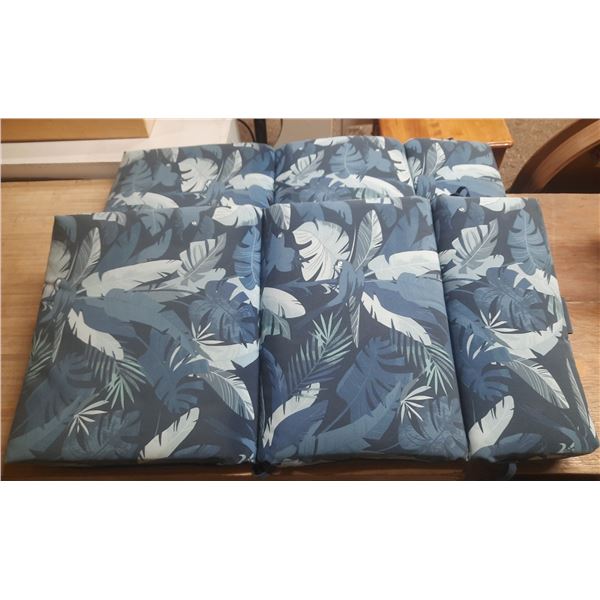 (2) Canvas Summer Palm Patio Chair Cushion. (42" X 22" )