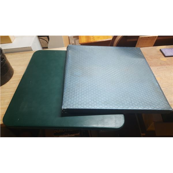 (2) Folding Tables. (30" X 30" 27" H and 33" X 33" 28" H)