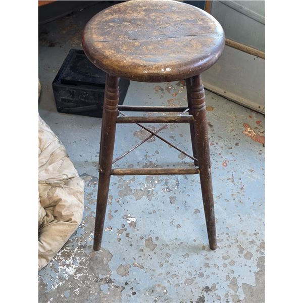 Wooden stool- 27"H