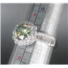 Image 4 : #1531-2.00 CT GRA CERTIFIED ROUND BRILLIANT CUT MOISSANITE STONE VVS BLUE-GREEN COLOR WITH 12 BAGUET