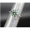 Image 4 : #1533-3.00 CT GRA CERTIFIED ROUND BRILLIANT CUT MOISSANITE STONE VVS VIVID BLUISH GREEN COLOR WITH 1