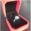 Image 2 : #1535-3.00 CT GRA CERTIFIED ROUND BRILLIANT CUT MOISSANITE STONE VVS LIGHT BLUE COLOR WITH 12 ROUND 