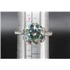 Image 5 : #1535-3.00 CT GRA CERTIFIED ROUND BRILLIANT CUT MOISSANITE STONE VVS LIGHT BLUE COLOR WITH 12 ROUND 