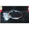 Image 7 : #1535-3.00 CT GRA CERTIFIED ROUND BRILLIANT CUT MOISSANITE STONE VVS LIGHT BLUE COLOR WITH 12 ROUND 