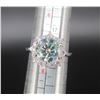 Image 4 : #1536-3.00 CT GRA CERTIFIED ROUND BRILLIANT CUT MOISSANITE STONE VVS FANCY VIVID BLUE COLOR WITH 16 