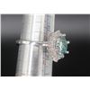 Image 5 : #1536-3.00 CT GRA CERTIFIED ROUND BRILLIANT CUT MOISSANITE STONE VVS FANCY VIVID BLUE COLOR WITH 16 
