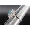 Image 6 : #1536-3.00 CT GRA CERTIFIED ROUND BRILLIANT CUT MOISSANITE STONE VVS FANCY VIVID BLUE COLOR WITH 16 