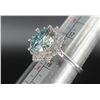 Image 7 : #1536-3.00 CT GRA CERTIFIED ROUND BRILLIANT CUT MOISSANITE STONE VVS FANCY VIVID BLUE COLOR WITH 16 
