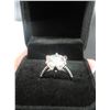 Image 2 : #1538-5.00 CT GRA CERTIFIED ROUND BRILLIANT CUT MOISSANITE STONE VVS D COLOR SET IN CENTER WITH 14 R