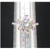 Image 3 : #1538-5.00 CT GRA CERTIFIED ROUND BRILLIANT CUT MOISSANITE STONE VVS D COLOR SET IN CENTER WITH 14 R