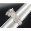 Image 7 : #1539-5.00 CT GRA CERTIFIED ROUND BRILLIANT CUT MOISSANITE STONE VVS D COLOR SET WITH 140 ROUND BRIL