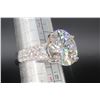 Image 2 : #1540-10.00 CT GRA CERTIFIED ROUND BRILLIANT CUT MOISSANITE STONE VVS D COLOR WITH 10 GRADUATING ROU
