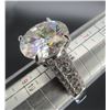Image 8 : #1540-10.00 CT GRA CERTIFIED ROUND BRILLIANT CUT MOISSANITE STONE VVS D COLOR WITH 10 GRADUATING ROU