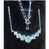 Image 2 : #1544-2.80 CT TW GRA CERTIFIED ROUND BRILLIANT CUT MOISSANITE STONES VVS BLUE COLOR SET WITH LARGER 