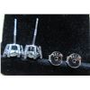 Image 3 : #1548-2.00 CT GRA CERTIFIED ROUND BRILLIANT CUT MOISSANITE STONE VVS INTENSE GREENISH BLUE COLOR SET