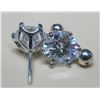 Image 7 : #1551-4.00 CT TW GRA CERTIFIED ROUND BRILLIANT CUT MOISSANITE STONES VVS D COLOR SET IN 6 CLAW FILAG