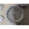 Image 2 : ZINC Alloy E.P. Plate w/ Misc. Vintage Items as Shown
