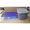 Image 1 : Sterilite 38 L Tote and Omnibox Clear 25 L Tote.