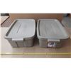 Image 1 : (2) Rubbermaid Totes.  (24" X 16" X 8.75")