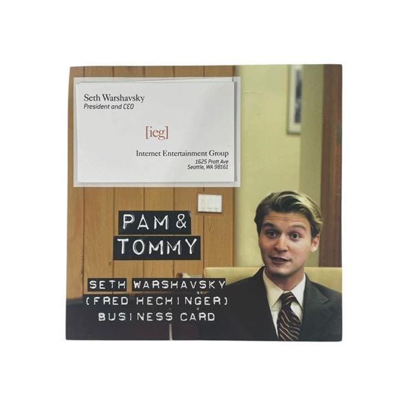 Pam & Tommy (2022) - Seth Warshavsky (Fred Hechinger) Business Card