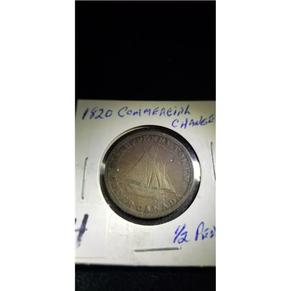 Upper Canada 1920 1/2 penny token