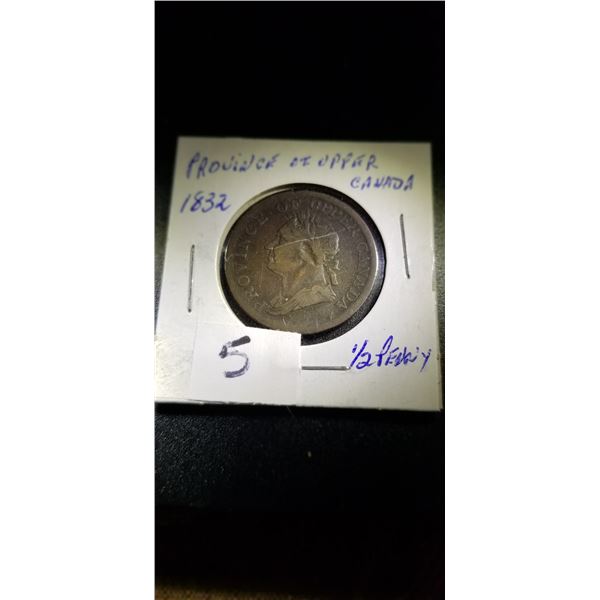 Upper Canada 1832 1/2 penny