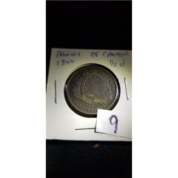 Prov. Of Canada 1844  1/2 penny