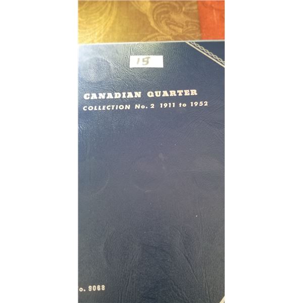Booklet of Canadian 25 cent 1911 to 1952 complete