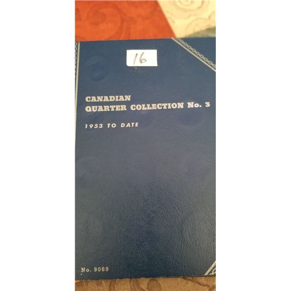 Booklet of Canadian 25 cent 1953 to 1983 complete