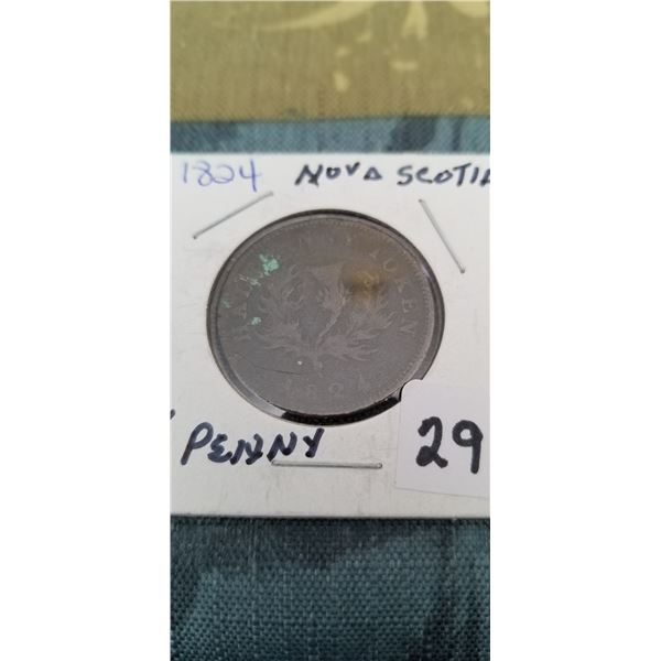 Prov. Of Nova Scotia 1824 1/2 penny token