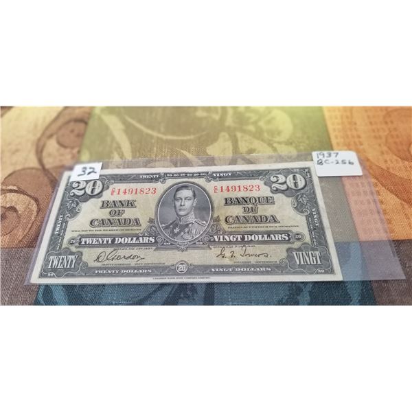 1937 $20.00 CDN. Banknote C/E1491823 Go/To